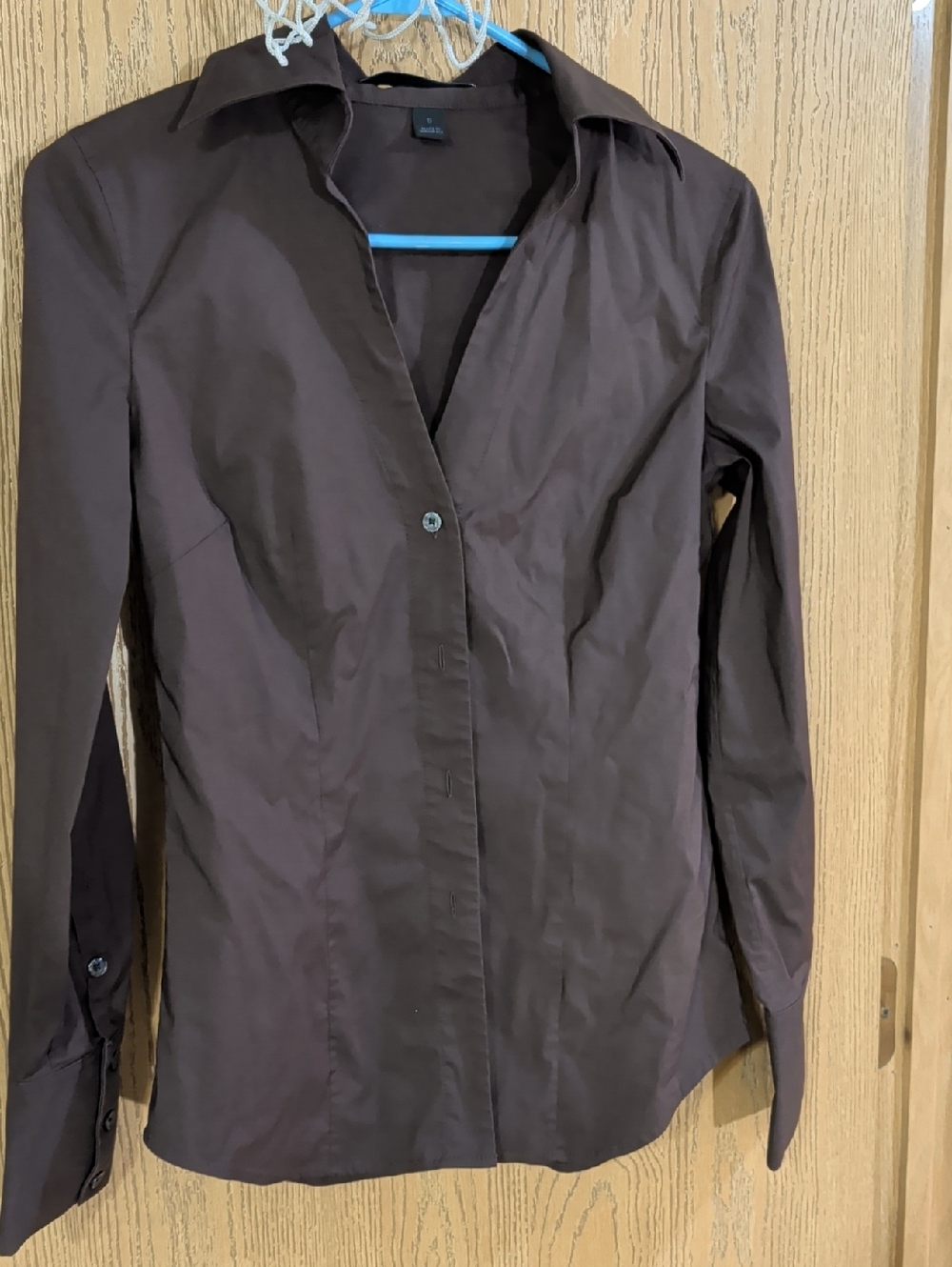 Express Brown Collared Button Shirt